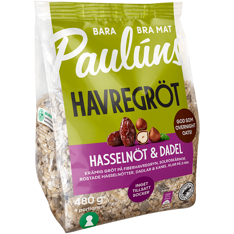 Paulúns Havregröt Hasselnöt & Dadel