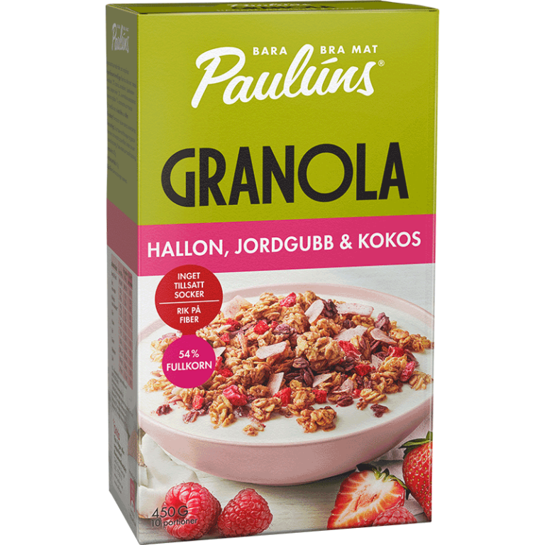 Granola Hallon Jordgubb & Kokos